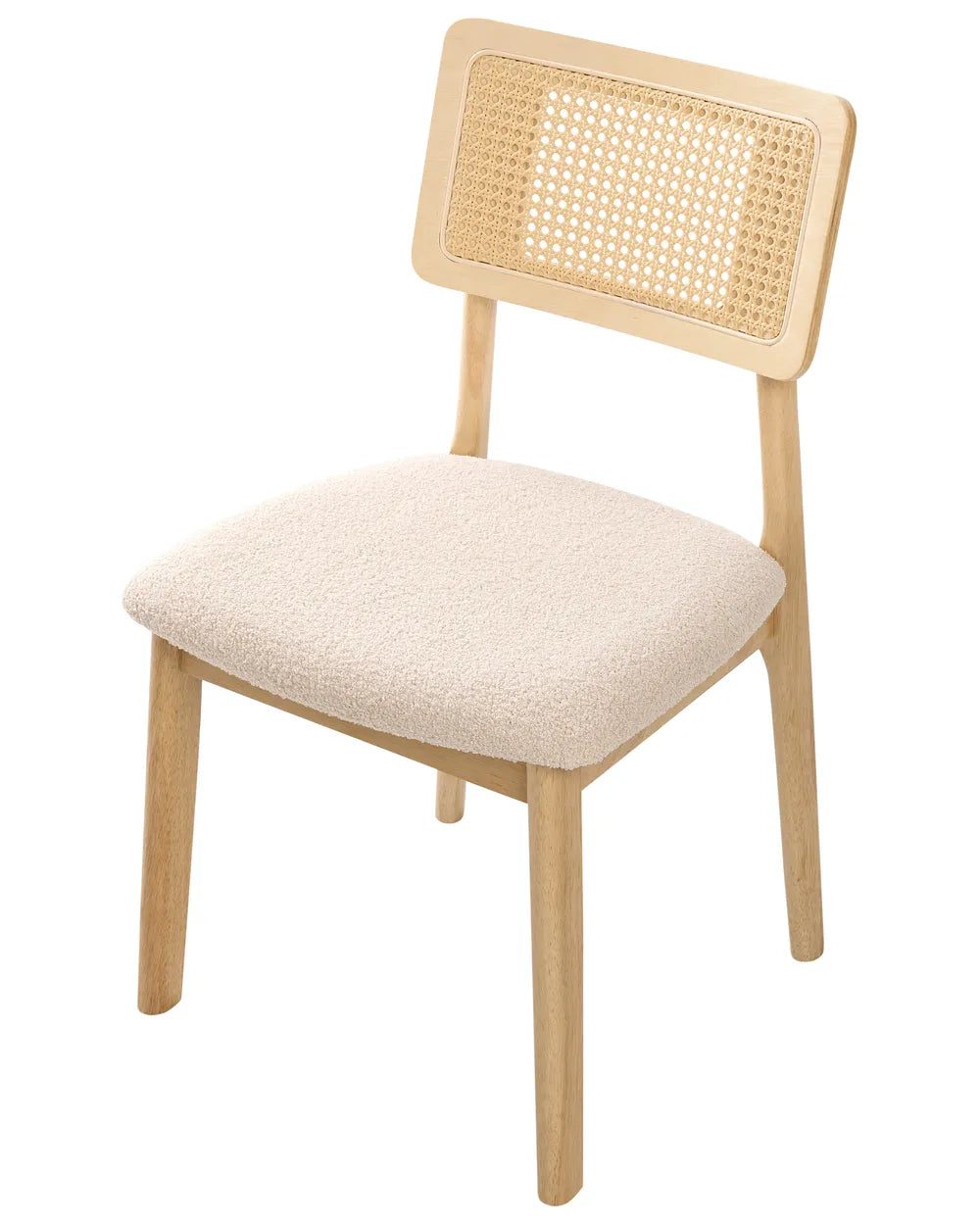 Set of 2 Dining Chairs Wood Light Brown Olive