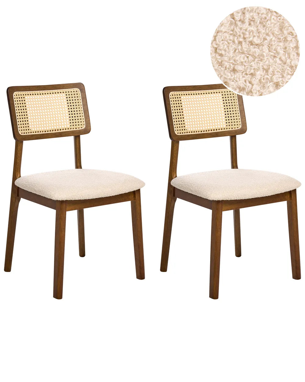 Set of 2 Dining Chairs Wood Brown Olive