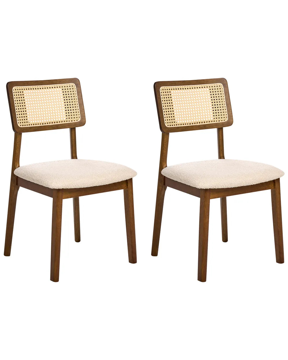 Set of 2 Dining Chairs Wood Brown Olive