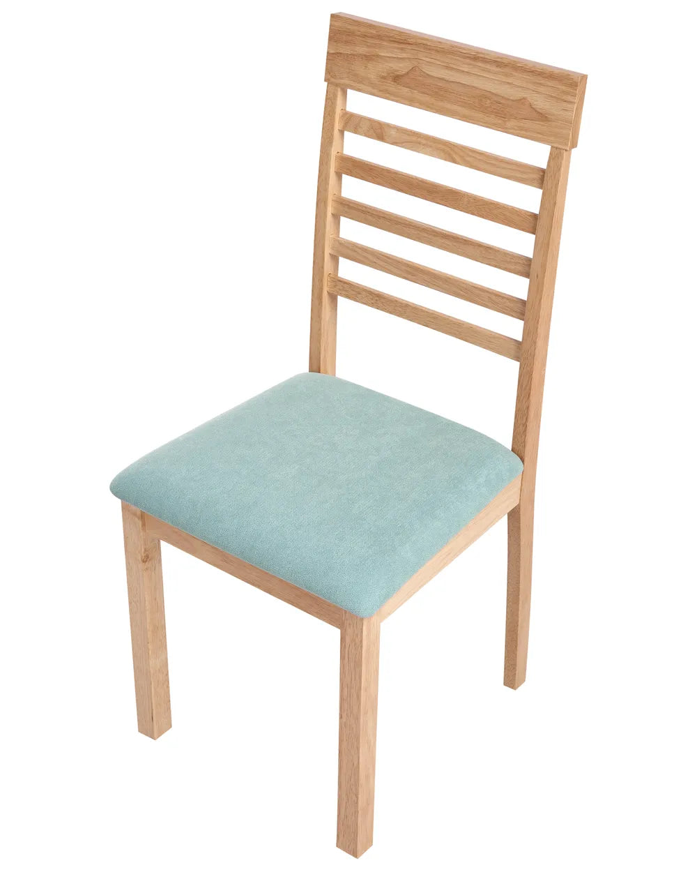 Set of 2 Dining Chairs Wood Light Brown/ Mint Rose