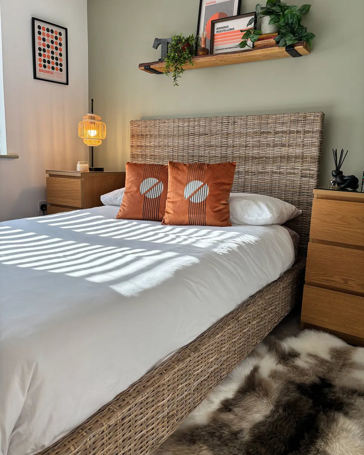 Bed Rattan 140 x 200 cm (EU Double) Natural Dolly