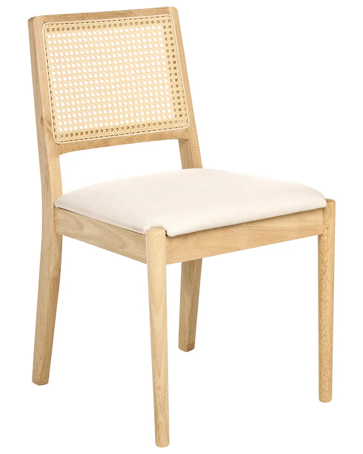 Set of 2 Dining Chairs Wood Light Brown Pip