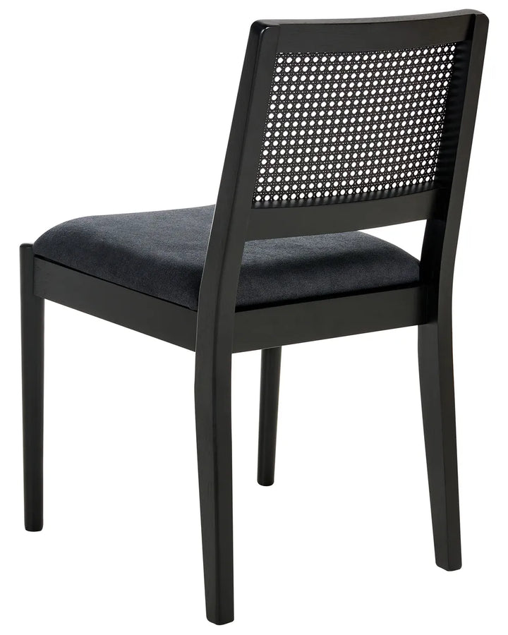 Set of 2 Dining Chairs Wood Black Pip