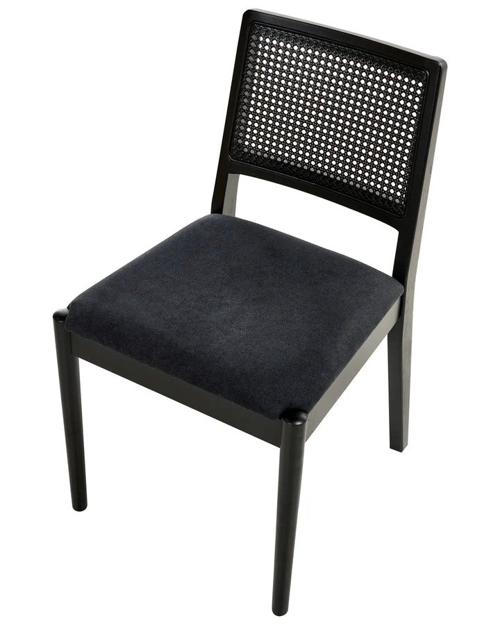 Set of 2 Dining Chairs Wood Black Pip