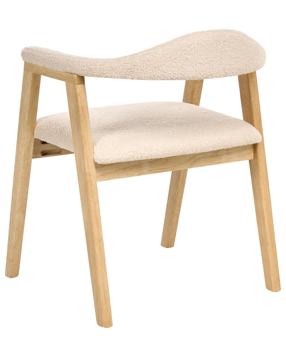 Set of 2 Dining Chairs Wood Light Brown Tippy