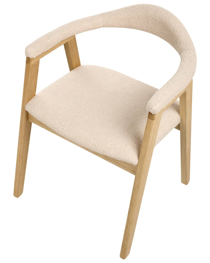 Set of 2 Dining Chairs Wood Light Brown Tippy