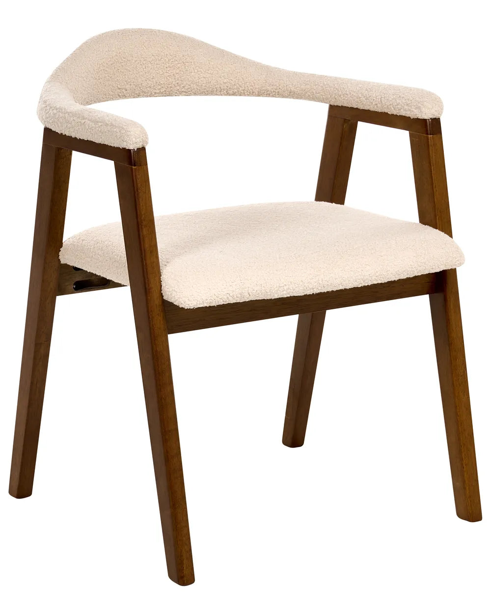 Set of 2 Dining Chairs Wood Dark Brown Tippy