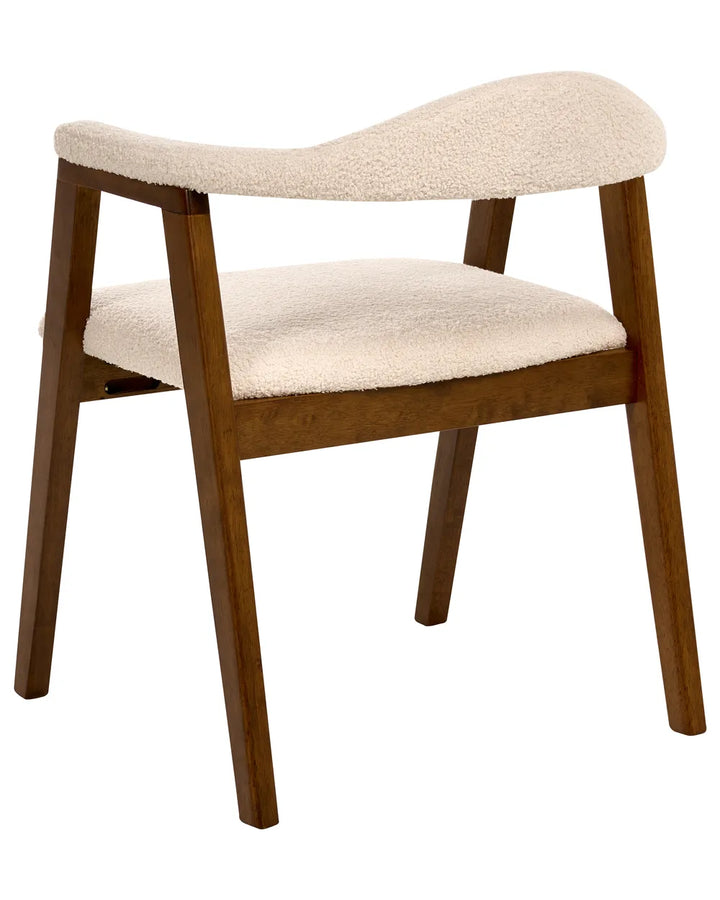 Set of 2 Dining Chairs Wood Dark Brown Tippy