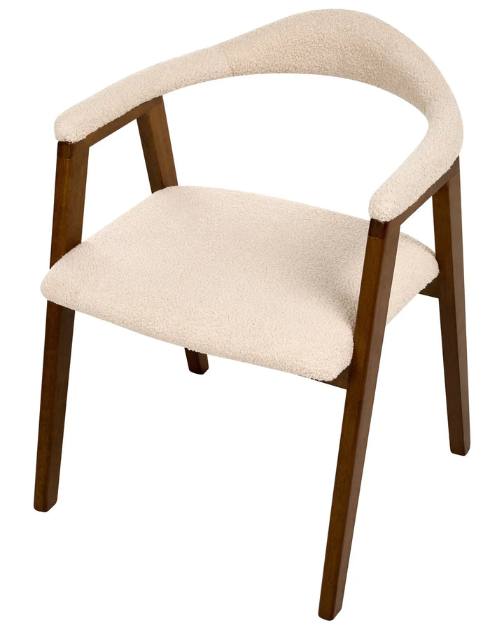Set of 2 Dining Chairs Wood Dark Brown Tippy