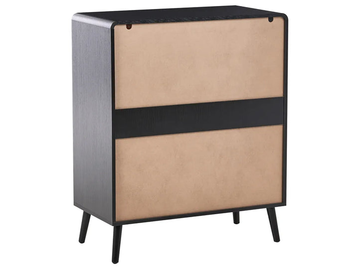 4 Drawer Chest Black Functional Storage Space Soretta