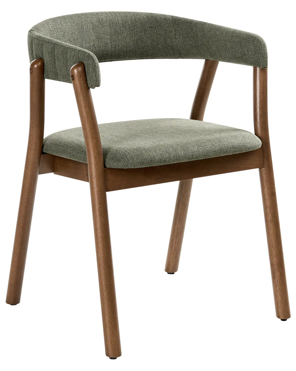 Set of 2 Dining Chairs Fabric Dark Brown/ Green Irish