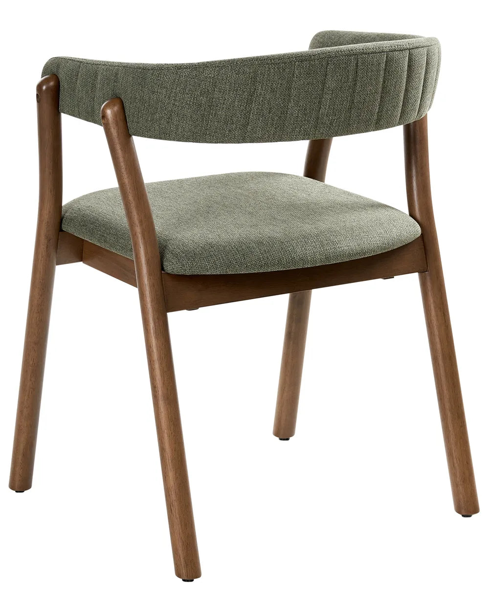 Set of 2 Dining Chairs Fabric Dark Brown/ Green Irish