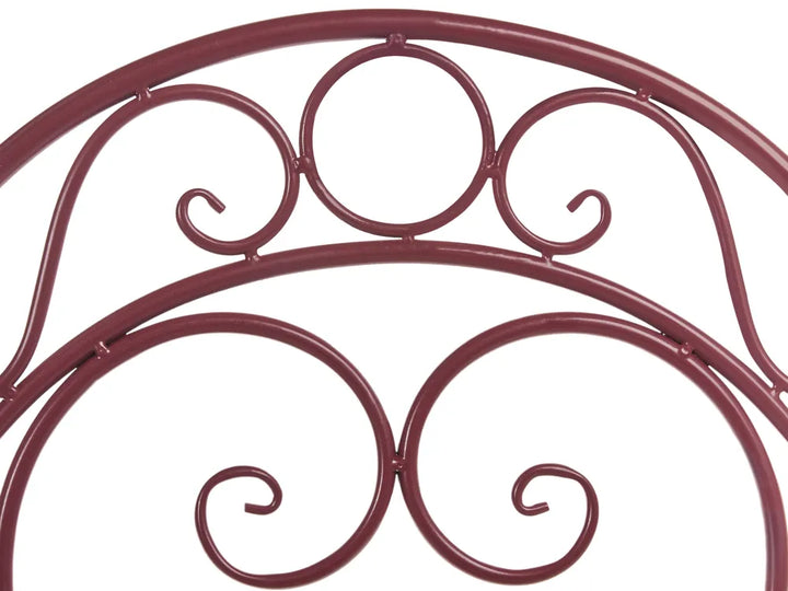 Bistro Set Metal Burgundy Cyrus