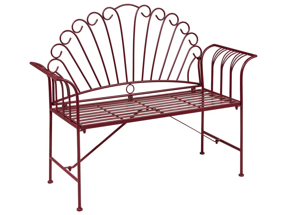 Bistro Set Metal Burgundy Jeff