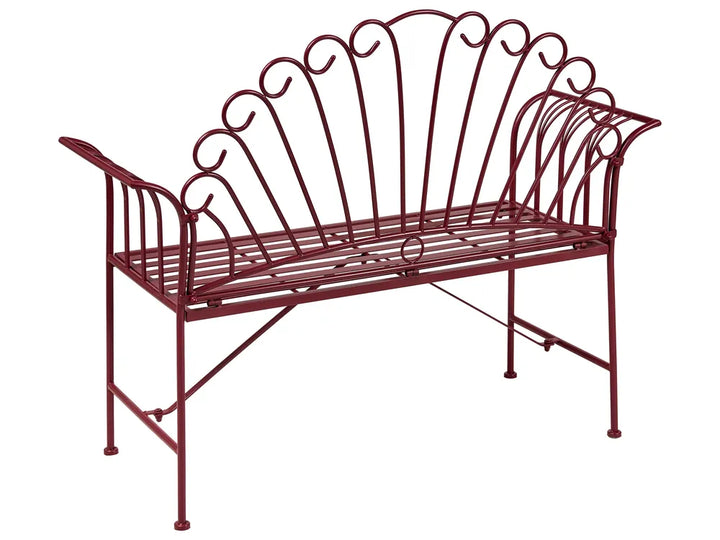 Bistro Set Metal Burgundy Jeff
