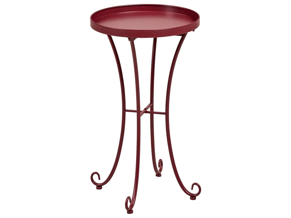 Bistro Set Metal Burgundy Jeff