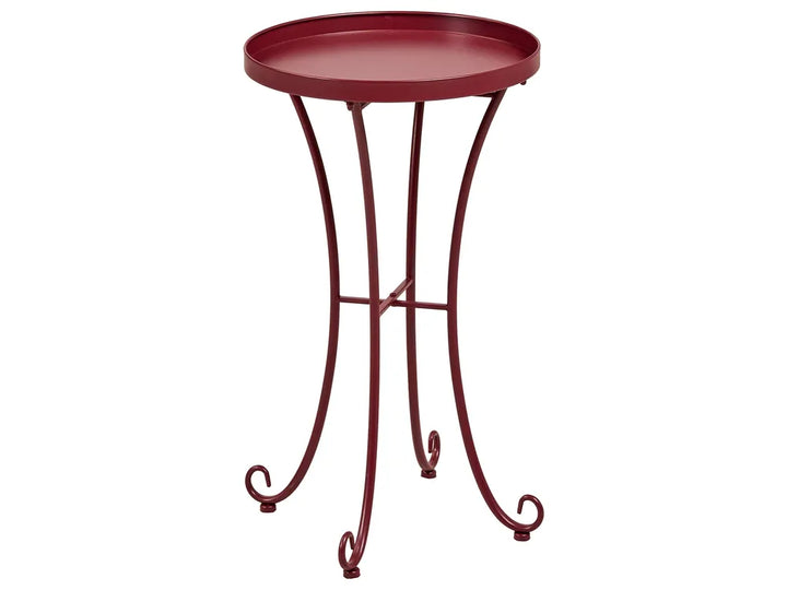 Bistro Set Metal Burgundy Jeff