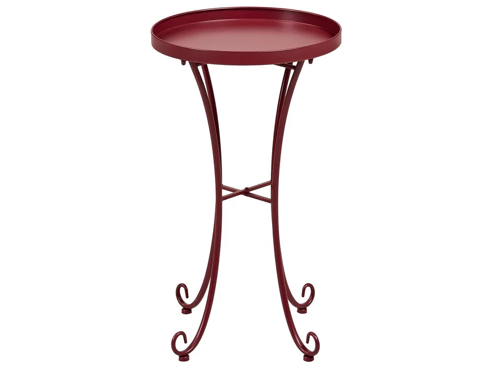 Bistro Set Metal Burgundy Jeff