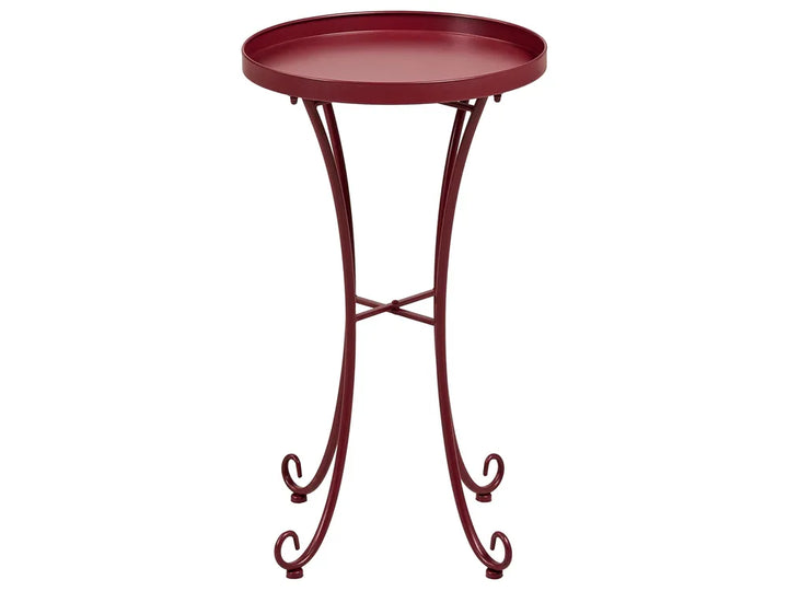 Bistro Set Metal Burgundy Jeff