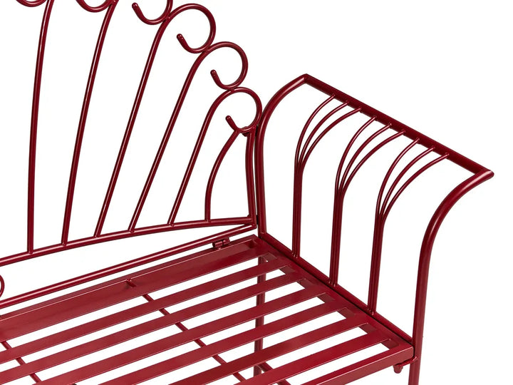 Bistro Set Metal Burgundy Jeff