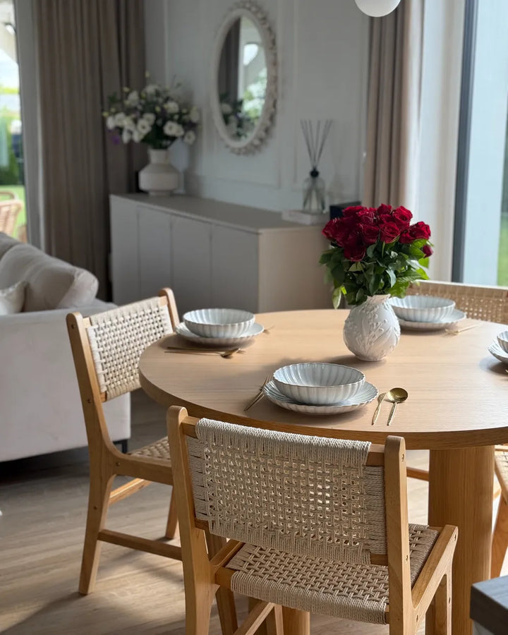 Set of 2 Dining Chairs Wood Light Brown/ Beige Harry