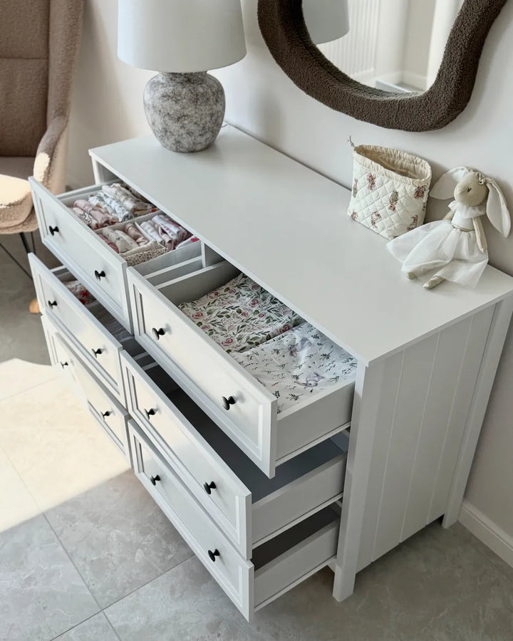 6 Drawer Chest White Wade Blends Well with Any Decor Logan