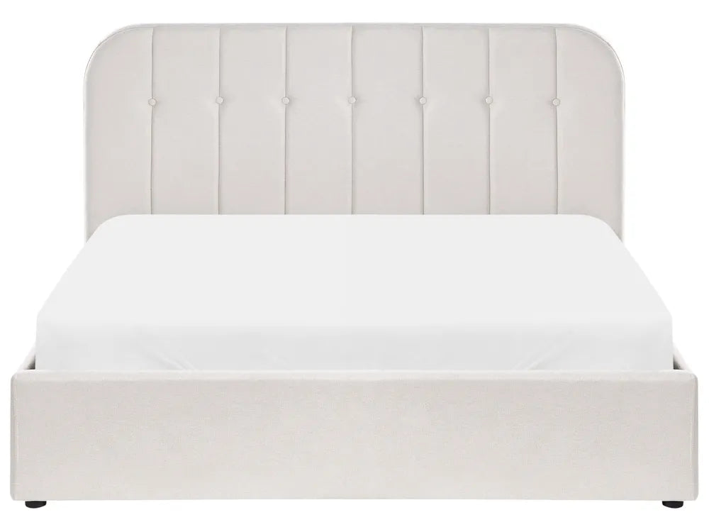 Ottoman Bed Fabric 160 x 200 cm (EU King Size) Off-White Fallon