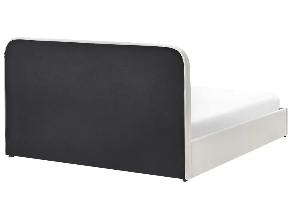 Ottoman Bed Fabric 160 x 200 cm (EU King Size) Off-White Fallon