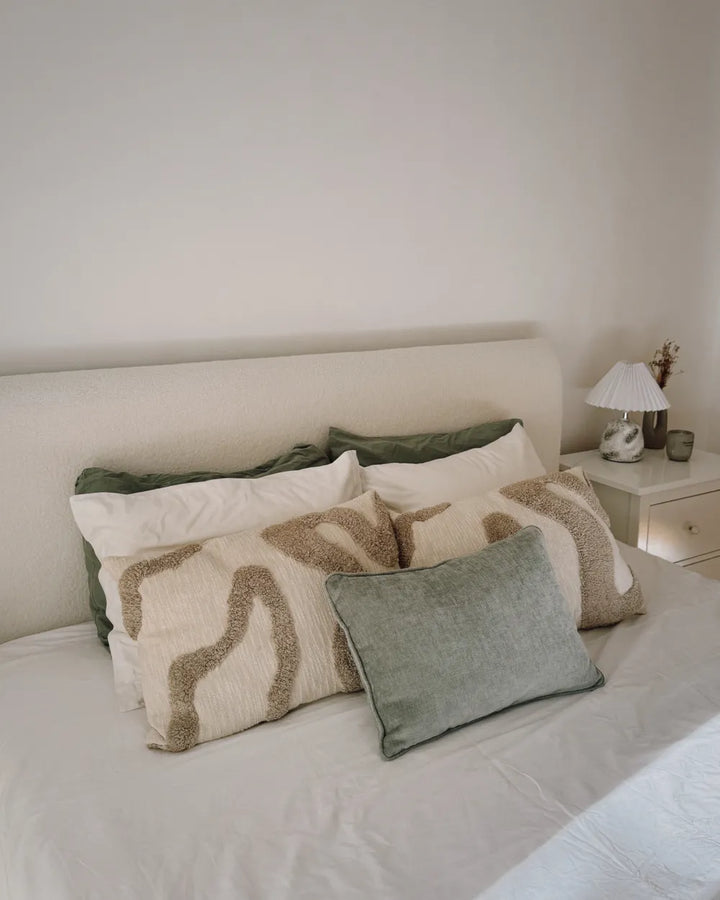 Bed with Storage Drawers Boucle 160 x 200 cm (EU King Size) Off-White Kelly