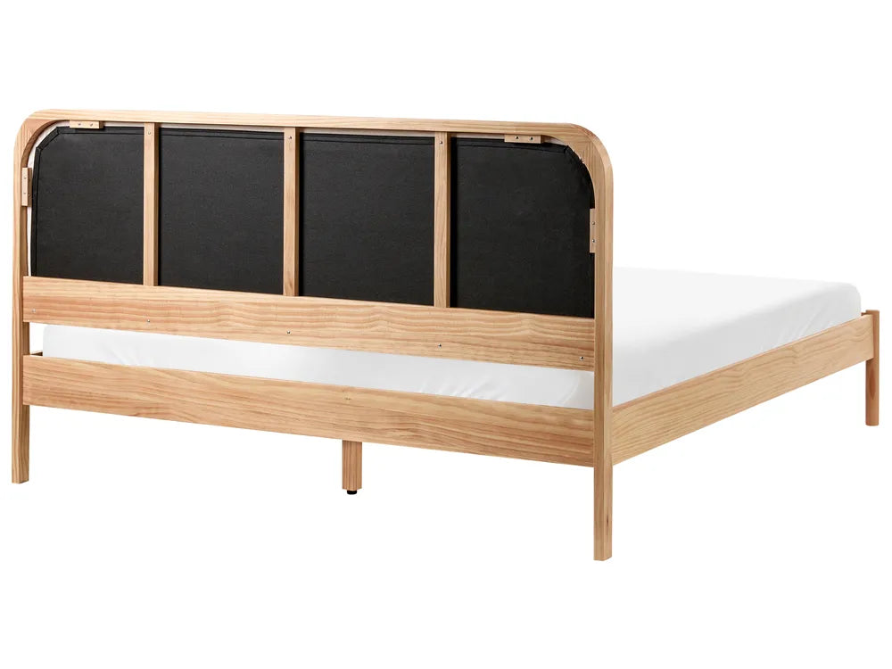 Bed Pine Wood 160 x 200 cm (EU King Size) Light Brown Julie