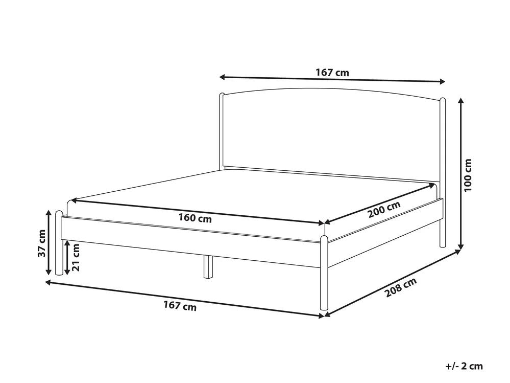 Bed Pine Wood 160 x 200 cm (EU King Size) Light Brown Loren