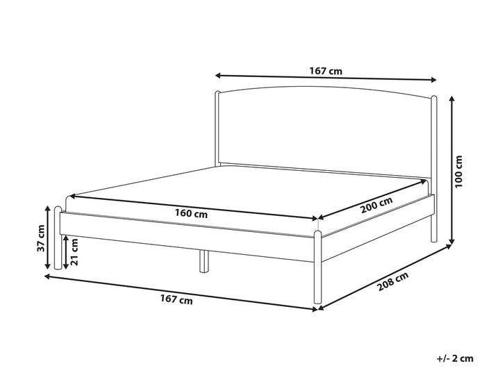 Bed Pine Wood 160 x 200 cm (EU King Size) Light Brown Loren