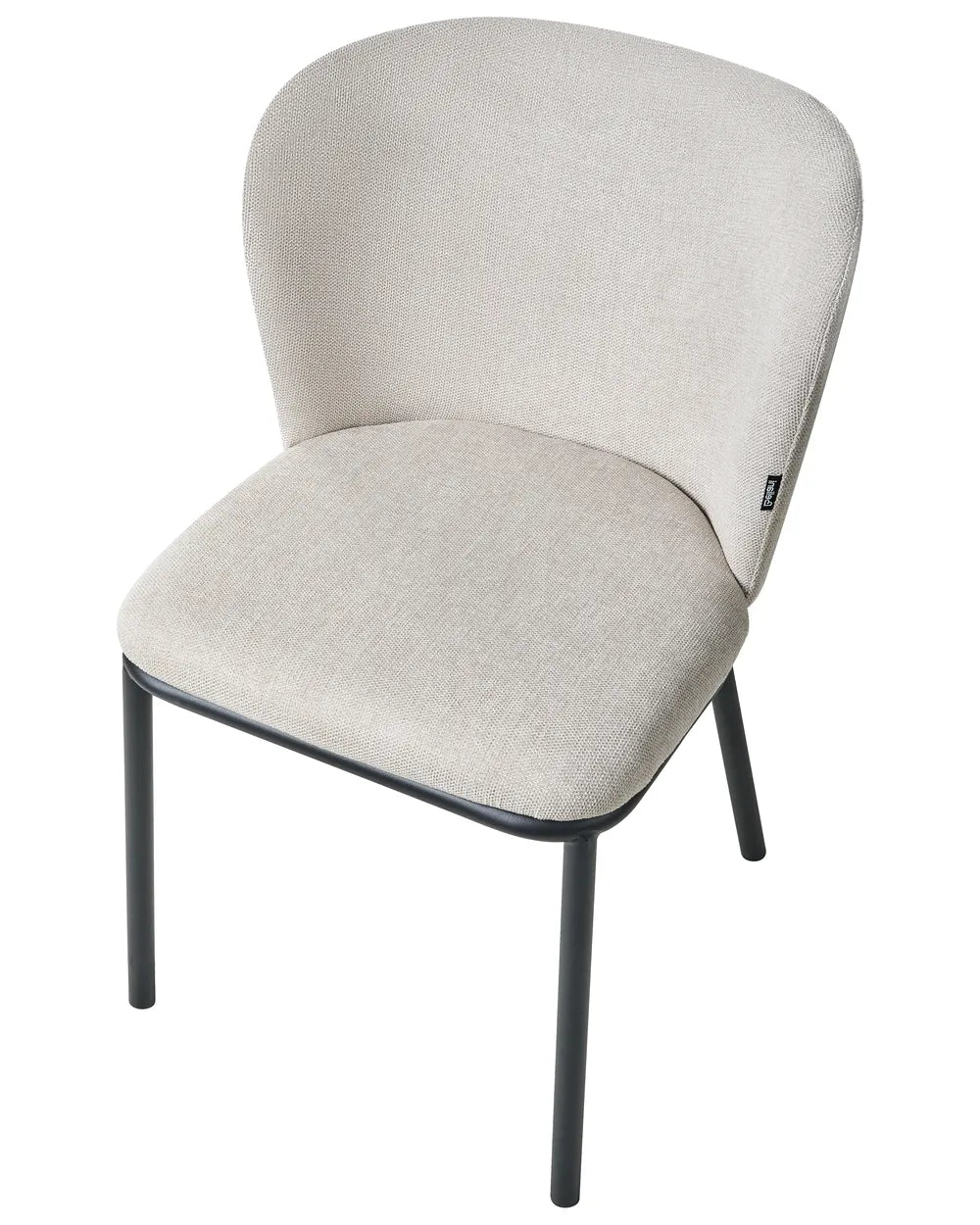 Set of 2 Dining Chairs Fabric Light Beige Rae