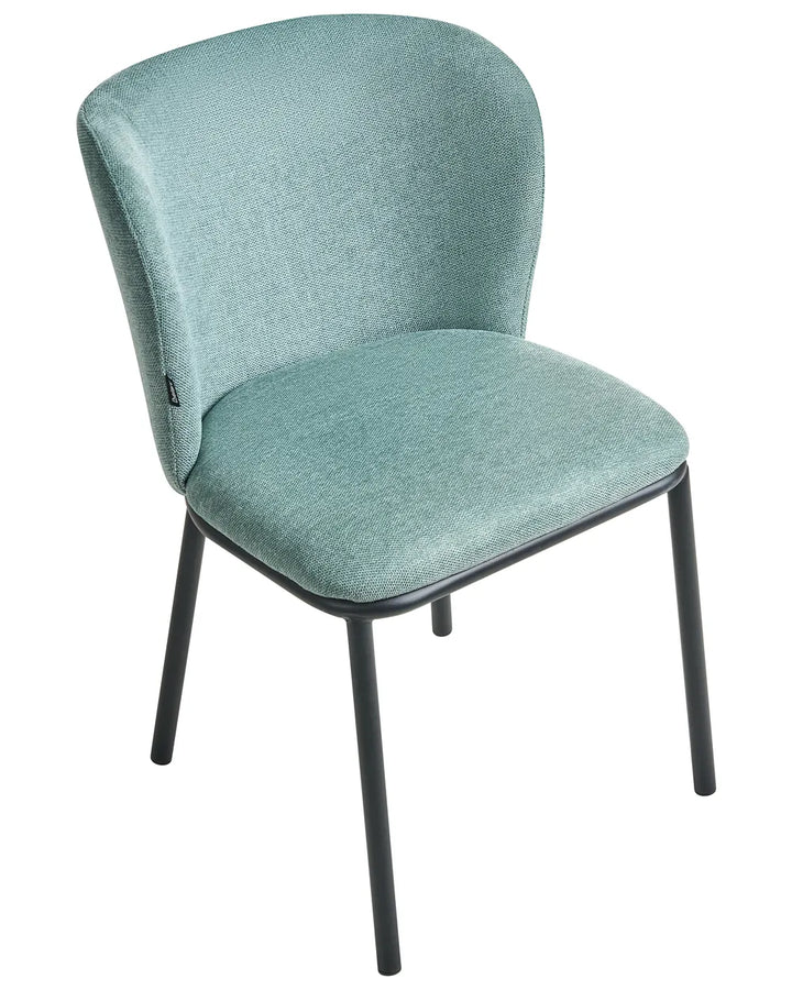 Set of 2 Dining Chairs Fabric Mint Green Rae