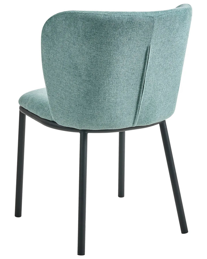 Set of 2 Dining Chairs Fabric Mint Green Rae