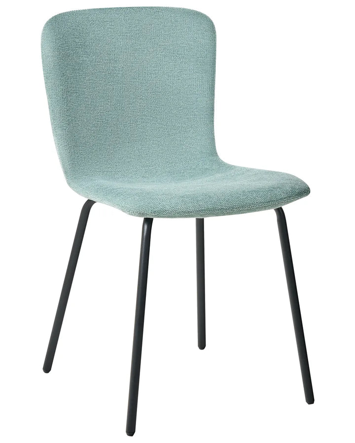 Set of 4 Dining Chairs Fabric Mint Green Mica