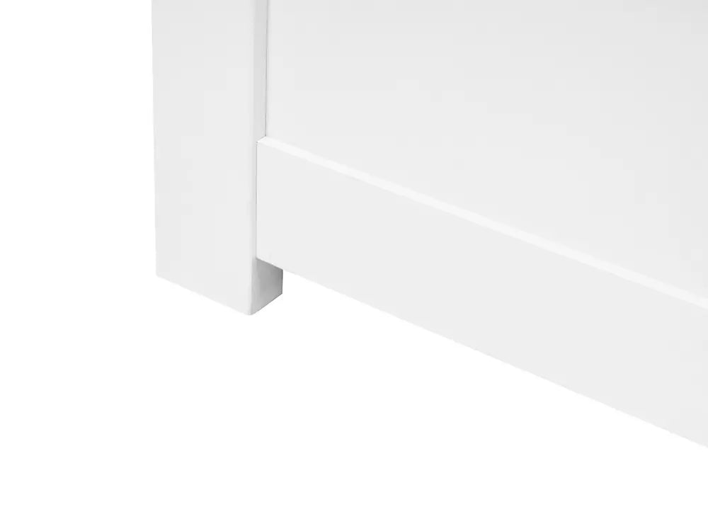 Bed with Storage Drawers without Headboard 160 x 200 cm (EU Double) White Zoro