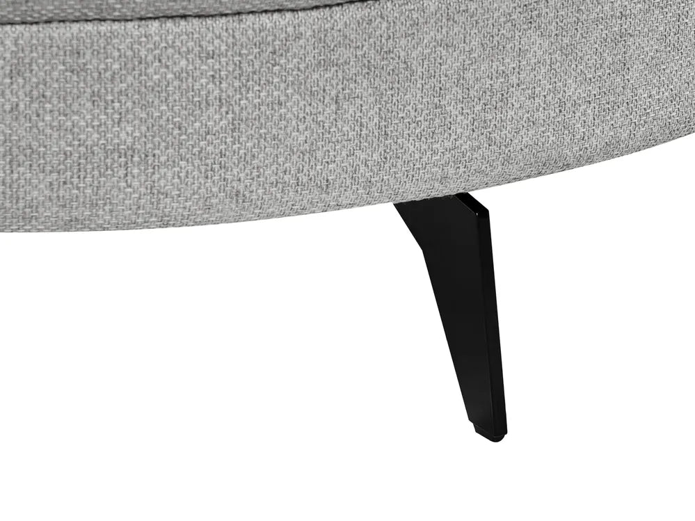 Chaise Longue Faux Linen Grey Yvera