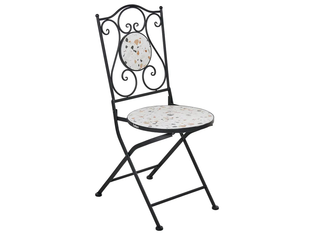 Bistro Set Folding Metal Black Bree
