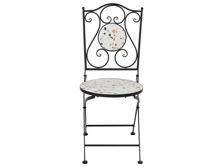 Bistro Set Folding Metal Black Bree