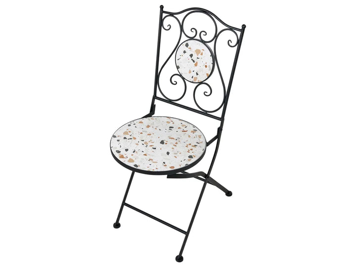 Bistro Set Folding Metal Black Bree