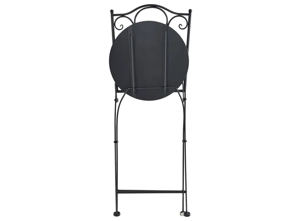 Bistro Set Folding Metal Black Bree