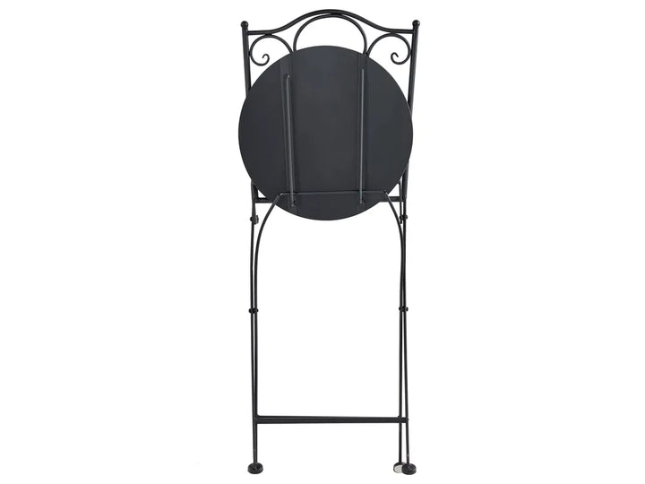 Bistro Set Folding Metal Black Bree