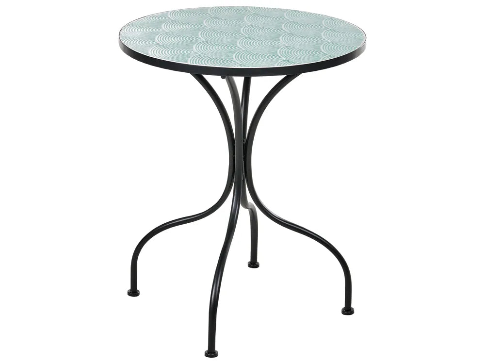 Bistro Set Folding Metal Black Cece