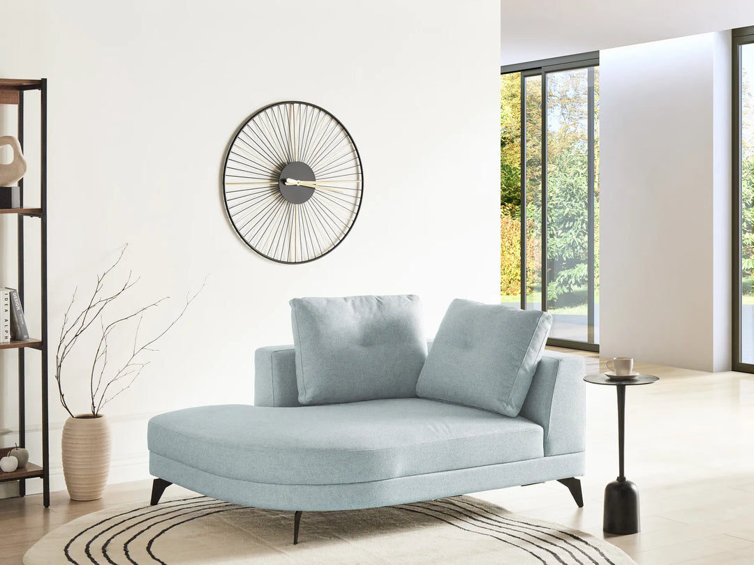 Chaise Longue Chenille Light Blue Yvera