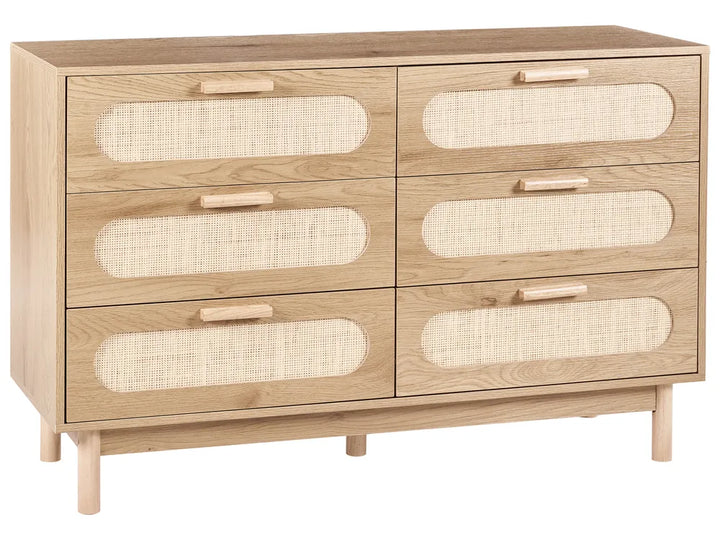 6 Drawer Chest Light Brown Alpen | Functional and Capacious