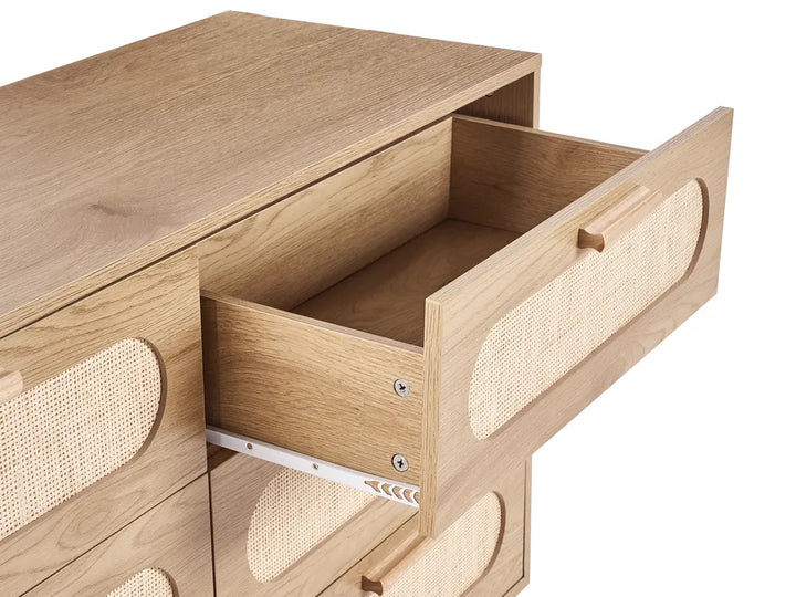 6 Drawer Chest Light Brown Alpen | Functional and Capacious