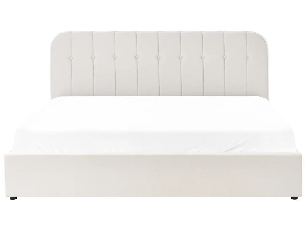 Ottoman Bed Fabric 180 x 200 cm (EU Super King) Off-White Fallon
