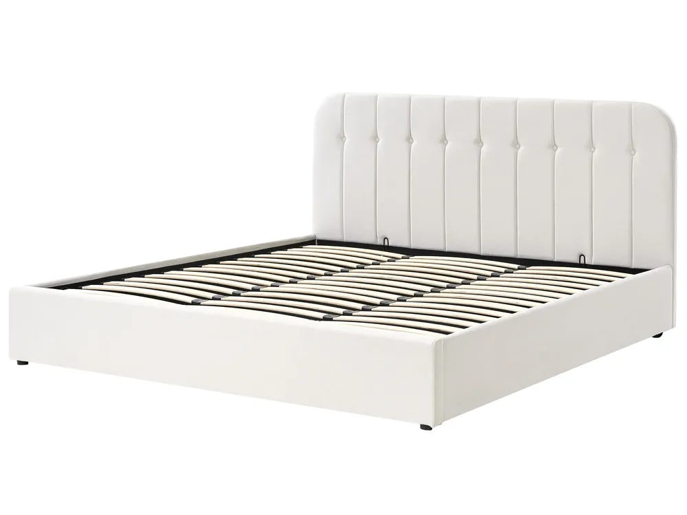 Ottoman Bed Fabric 180 x 200 cm (EU Super King) Off-White Fallon
