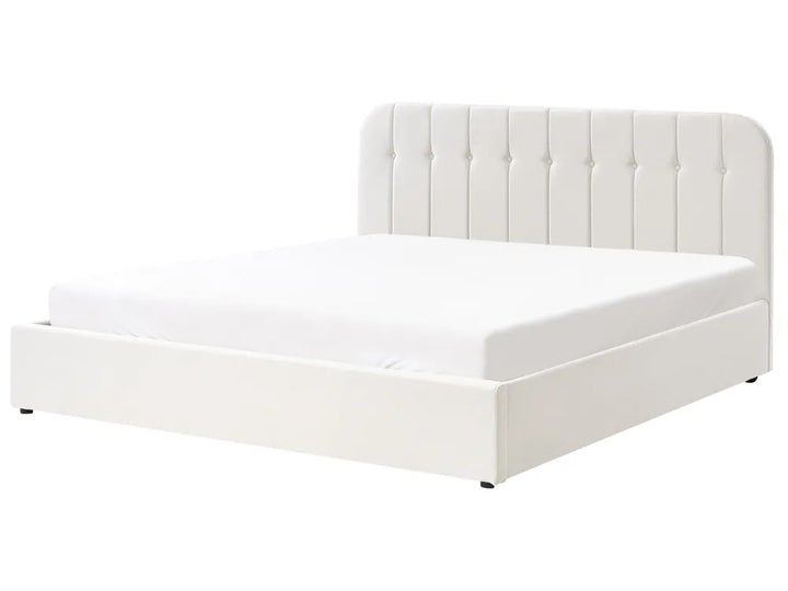 Ottoman Bed Fabric 180 x 200 cm (EU Super King) Off-White Fallon